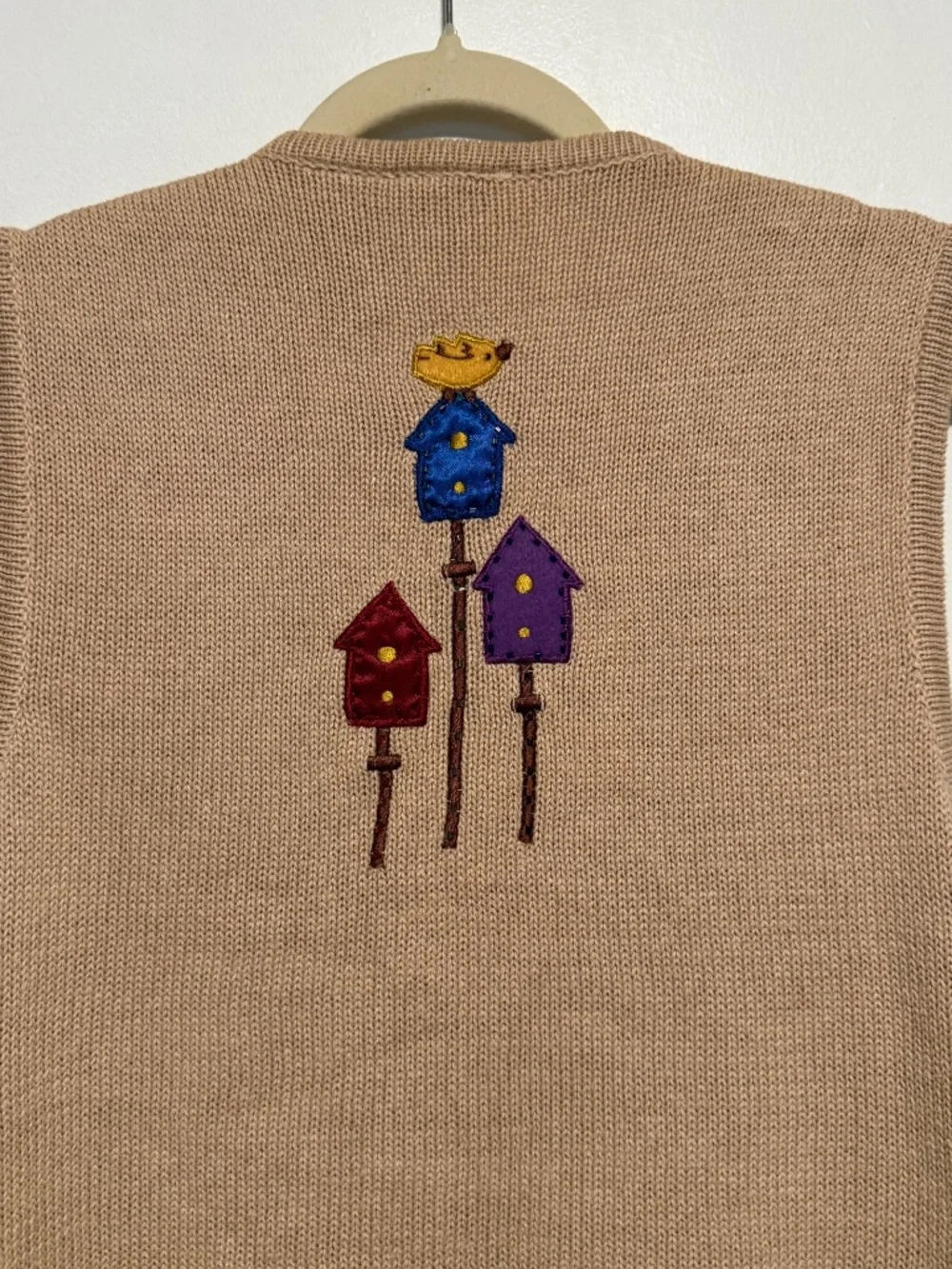 Vintage Bobbie Brooks 90's Fall Harvest Teacher Sweater Vest Button Front Small